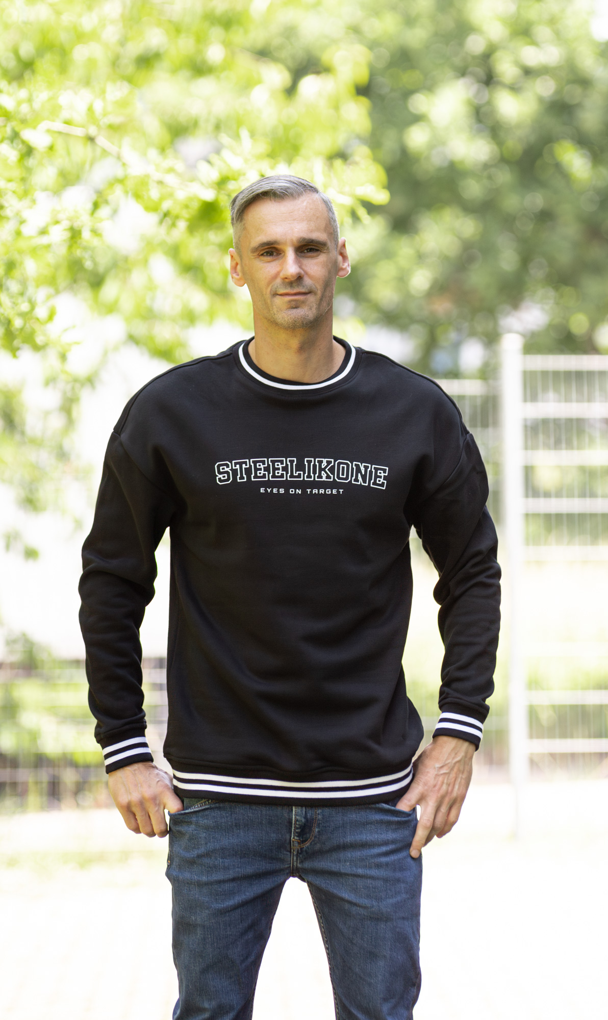 STEELIKONE College SWEAT [black/white]