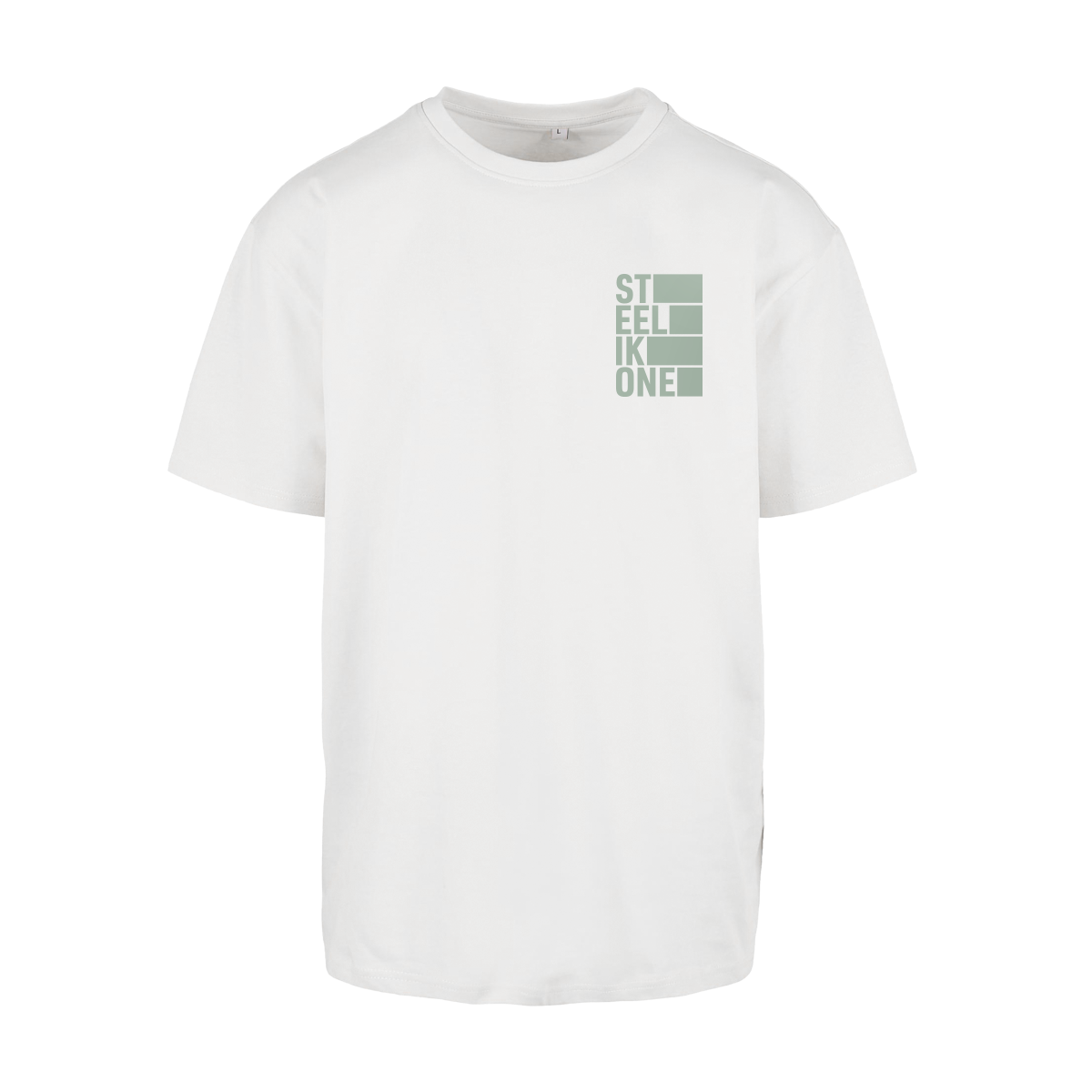 T-Shirt - STEELIKONE OVERSIZE VERTICAL [white]
