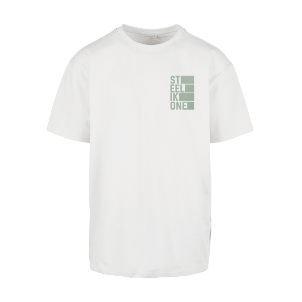 T-Shirt - STEELIKONE OVERSIZE VERTICAL [white]