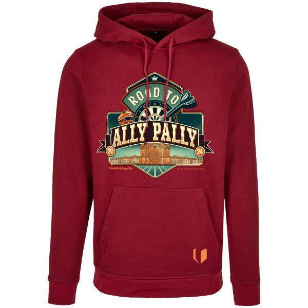 HOODIE - "ROAD TO ALLY PALLY" by Elmar Paulke [burgundy]