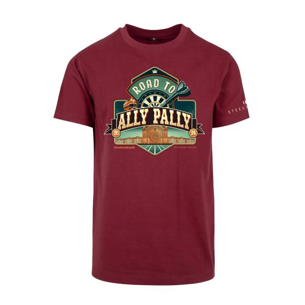 T-Shirt - "ROAD TO ALLY PALLY" by Elmar Paulke [burgundy]