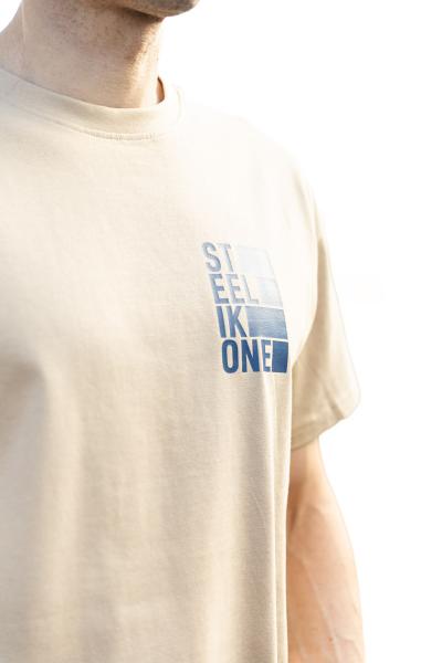 T-Shirt - STEELIKONE Oversize VERTICAL [beige]
